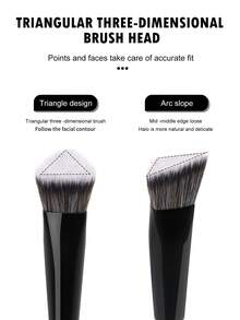 MAANGE 2 Stücke professionelles Make-up Pinsel Set, wiederverwendbar und tragbar, inklusive Foundation Pinsel, Rouge Pinsel, Concealer Pinsel, Konturpinsel, Nasenpinsel, Detail Pinsel, Puder Pinsel, geeignet für flüssige Foundation, für tägliches Make-up, als Geschenk - Schwarz und Weiss - Übersicht 11