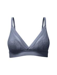 3 piezas COTOLO Conjunto de brassieres para mujer con detalle de encaje entero y diseño cruzado, escote en V, multicolor, estilo sexy, para uso diario - brassieres de mujer, ropa interior de mujer, tops de mujer, corset, brasier push up