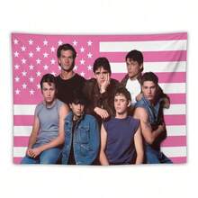 Movie Celebrity Actor Tapestry Outsiders Pink Art Flag Tapestry For Room Aesthetic Living Room Bedroom College Dorm Decor For Friends Gift - 彩色 - 查看 2