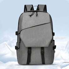 NetHong Men's Shoulder Backpack Large Capacity Wear-Resistant Durable Mountaineering Bag Computer Bag - Grey - View 3