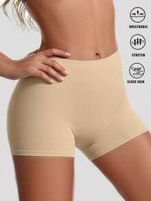 1 Piece Of Women's Fashionable Comfortable Traceless Out Non Rolled CrotchN Aked Feeling Can Be Worn Externally Safety Pants For Women Leggings Flat Belly Hip Lifting Underwear Shorts Women's Underwear ﻿