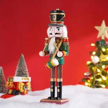30CM Nussknacker Soldat Holzpuppe Weihnachtsdekoration Geschenk Home Desktop Ornament Party Festival Display Sammlerstück Kunsthandwerk