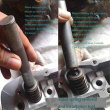 Herramientas de desmontaje y montaje de válvulas de motor, juego de herramientas para desmontaje de resortes de válvula de encendido, juego de compresor para motocicleta, juego de herramientas para desmontaje de resortes, juego de separadores de válvula - Color Negro - Ver 2