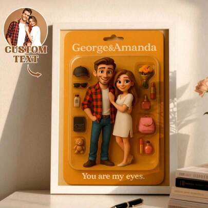 Personalized Photo Frame Figurine Style Photo Ornament, Customized Couple Creative Gifts, DIY Graphic And Personalized Photo Images, Personalized Car Decoration Gifts For Family And Friends. Multi Functional, Decorative, Reusable, Exquisite, Elegant, Stylish, Fashion, Hipster, Casual, Minimal Chic, Personalized, Customized, Custom, Unique, Guy Costumes, Capsule Wardrobe, Men Basic/Street Style, Boyfriend, Family, Friends, For Birthdays, For Vacation/Holiday, For School/Competition, For Sports/Climbing,Garden Decor