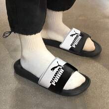 PUMA Unisex Durable Comfortable Slip-On Sandals, 380674-01 - Black-white - View 1