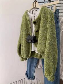 Women Cardigans - Yellow - View 6