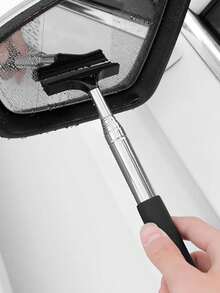 Car Rearview Mirror Wiper, Defogging And Removing Water From Car Window Glass, Cleaning Car Wiper Blade, Stainless Steel Telescopic Wiper Strip, 98cm/38.58in Telescopic Bracket Wiper Strip, Wiper, Cleaning Manual Wiper, Suitable For Rainy Travel, Foldable And Portable - Multicolor - View 9