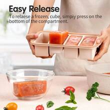 1 Cup Large Silicone Cube Freezing Trays With Silicone Lid Saving Food, Silicone Freezer Container Molds Soup Saver Trays - Makes Four Great Portions 1cup Cube2 PACK, - Rượu sâm banh - Xem 5
