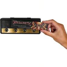 GYJ  Jack Rack Wall Mounting Key Hanger. Includes 4 Guitar Plug Keychains And Wall Mounting Hardware. Megadeth153 - Black - View 2