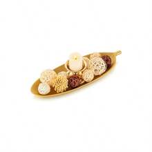 Leaf Wooden Decorative Tray: Leaf Shaped Wood Key Tray Decor Plate Bowl Candle