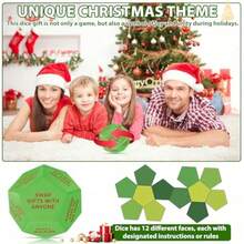 Trò chơi xúc xắc trao đổi quà Giáng sinh - Đồ chơi tiệc tùng cho các buổi tụ họp ngày lễ và vui chơi gia đình - Nhiều màu - Xem 11