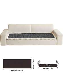 1pc Bohemian Style Thick Quilted Sofa Cover, Plush Anti-Scratch Sofa Pad, Dirt-Resistant & Non-Slip, Machine/Hand Washable, Fits Single/Double/Three/Four Seater Sofa, Home Decor