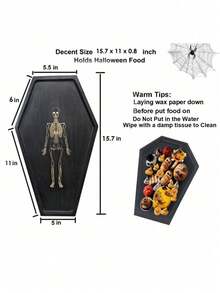 1 pièce/2 pièces Plateau en bois noir, pour la décoration de la maison, du salon, du bureau. Contenant gothique pour la cuisine, la nourriture, la vanité, le maquillage, le parfum, le rangement des bijoux, le service de table pour les desserts, les plateaux de service et les plats, la décoration de Noël