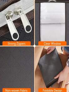 6 peças/1 peça: bolsa de armazenamento grande de 99 litros com zíper e alça, bolsa de armazenamento dobrável, adequada para organizar roupas, cobertores e colchas. Recipiente quadrado multifuncional, adequado para organização de armários, recipiente de armazenamento, organizador de roupas, recipiente para organização de mudanças, armazenamento para decoração de casa de Natal.