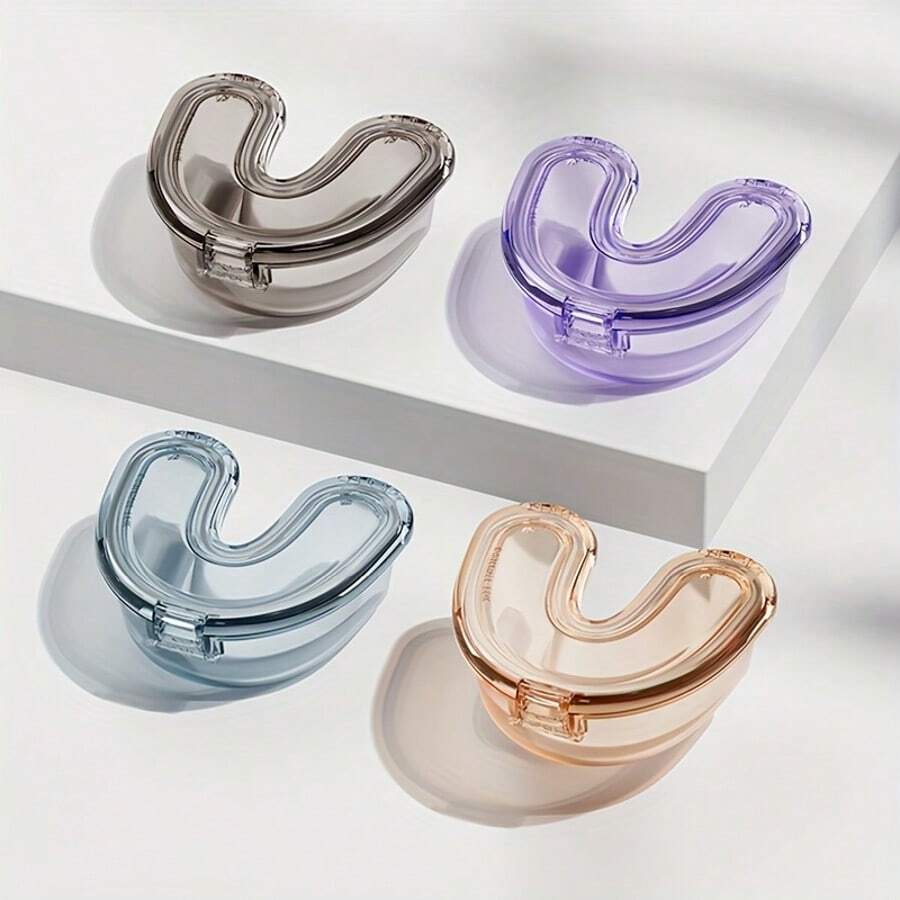 Portable Practical U-Shaped Dental Storage Case: For Invisible Retainers, Half Dentures & Mouthguards – Ideal For Adults, Teens, Work & School Use - Multicolor - View 1