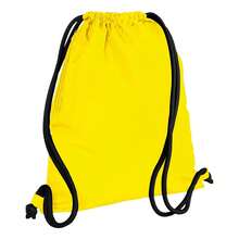 Bagbase Icon Drawstring Bag (Yellow/Black) - 100% Polyester - (PC5456) - Yellow - View 1