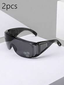 1 件防护护目镜聚碳酸酯防爆镜片抗冲击眼罩透明滑雪护目镜黑色眼镜红色激光防护眼镜适用于建筑工地学生和实验室工作人员沙漠防风防沙喷漆防护眼镜防溅洋葱护目镜