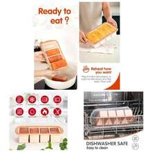 1 Cup Large Silicone Cube Freezing Trays With Silicone Lid Saving Food, Silicone Freezer Container Molds Soup Saver Trays - Makes Four Great Portions 1cup Cube2 PACK, - Rượu sâm banh - Xem 1