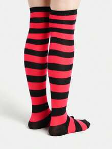 1 Stück 60D Weihnachts-Kniestrümpfe - festlich und doch alltäglich über dem Knie Strümpfe, kuschelig dehnbar in Einheitsgröße