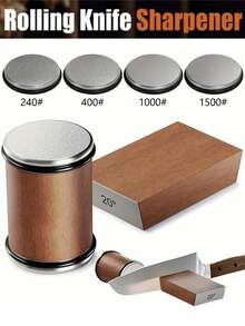 Professional Knife Sharpener Set - Includes Diamond Sharpening Stone, Magnetic Knife Holder, And 15°/20° Angle Guides, Suitable For Kitchen Knives