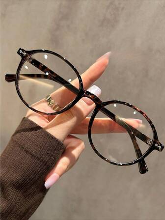 Women's Tortoiseshell Retro Large Frame Fashion Daily Wear Glasses