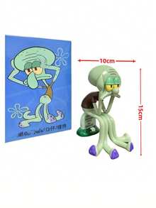 SPONGEBOB 1 件凹陷的章鱼触手下巴托装饰小雕像，可爱的章鱼角色桌面装饰，手机支架，适用于办公桌、书架、窗台、创意桌面装饰，非常适合节日、生日派对、圣诞派对，送给朋友、家人和海绵宝宝粉丝的礼物