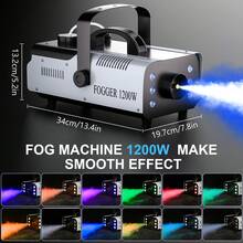 U'King 1200W RGB Fog Machine Professional Stage Smoke Machine With Wireless Remote Control For Atmosphere Theatrical Stage Party DJ Halloween Wedding Outdoor Indoor Christmas DJ Disco Ballroom KTV - US B Type Plug(110-127V) - View 4