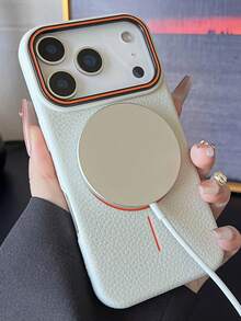 1个哑光质感磁吸手机壳，兼容 17 Air 16 15 14 13 12 11 Pro Max Plus，支持无线充电，TPU软壳 - 白色 - 查看 4