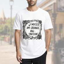 Camiseta de Halloween Espeluznante | Estampado Único y Raro, Tema años 80 y 90 | Para Hombre y Mujer, 220g de Algodón, Negro/Blanco - Blanco - Ver 2
