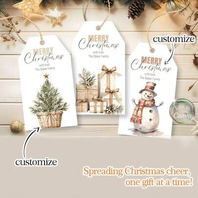 Custom Christmas Gift Tags, Custom Shaped Thank You Cards, Custom Christmas Thank You Cards, Custom Christmas Gift Cards, Christmas Gift Labels, Christmas Tags, Christmas Gift Tags, Birthday Party, Christmas Party, Gathering, Birthday