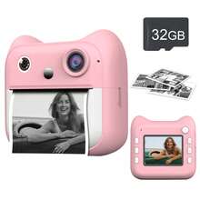 Instant Photo Printer Camera - 1080P HD Selfie/Videos With Pro Filters, Built-In Printing Paper | Portable -Style Camera For Travel, Dates & Social Events | 1300mAh Battery | Best Gift For Him/Her - ZSK-multicolor - View 3