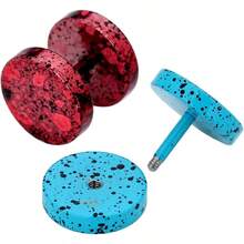 Fake Plugs Faux Gauges Plugs Earring For Men Stainless Steel Studs Circle Flat Back Cheater Illusion Tunnel Dumbbell Earrings Ear Plugs Women 16G612 Pieces 10mm