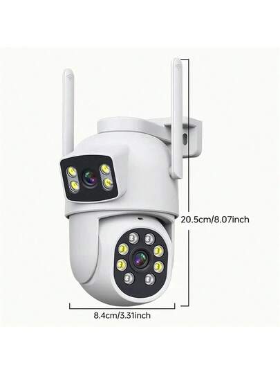 2.4/5Ghz Dual Lens Outdoor Camara Vigilancia, Security Camera ,Cctv Wifi Connect To Cellphone,355° PTZ, Motion Detection Two Way Audio,USB Powered ,Support Cloud Storage SD Card (Requires Purchase) view 11