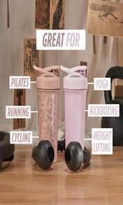 BlenderBottle Strada Sleek Shaker Cup Insulated Stainless Steel Water Bottle With Wire Whisk, 25-Ounce, Black - Màu B - Xem 6