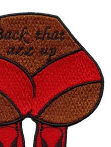 1PC Back That Azz Up Patch Stripper 90s Rap Lyrics Embroidered Iron On - Multicolor - View 5