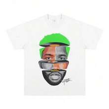 BREATHABLE SUMMER Comfortable Summer 2025 Frank--Ocean  Rapper Hip Hop Blond Short SLEEsve T-Shirt Men Cotton Streetwear Summer Women Fashion T Shirt Clothing Fans Gift - 白色2 - 查看 1