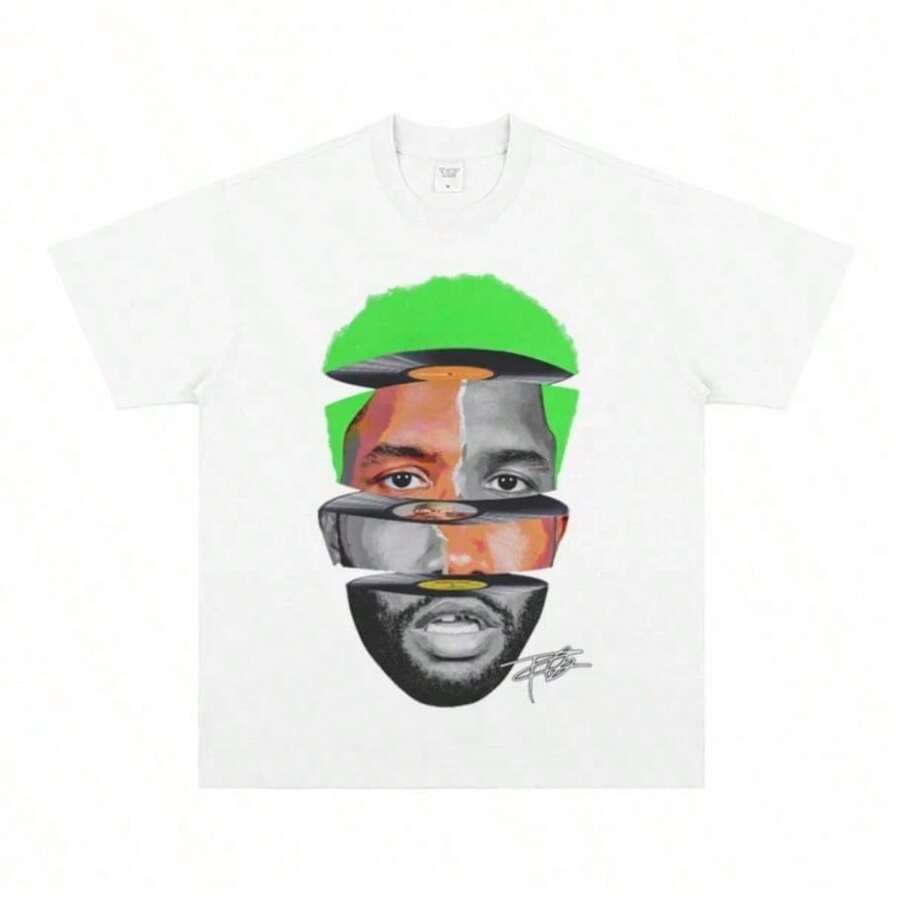 BREATHABLE SUMMER Comfortable Summer 2025 Frank--Ocean Rapper Hip Hop Blond Short SLEEsve T-Shirt Men Cotton Streetwear Summer Women Fashion T Shirt Clothing Fans Gift - 白色2 - 查看 1