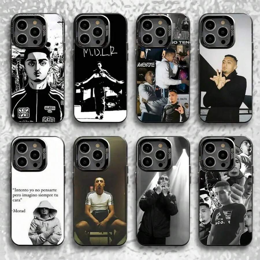 Funda para teléfono Morad MDLR Morad04 para iPhone 17 16 15 14 13 12 11 Ais/Pro/Max/Plus, cubierta negra mate a prueba de golpes - z5 - Ver 1