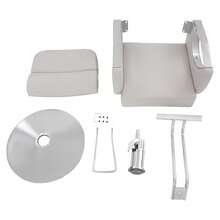 Beige Silver Salon Chairs For Hair Stylist Adjustable Hair Salon Chair Rotating Barber Chair 440LBS Load With Hydraulic Pump For Beauty Salon Barber Shop