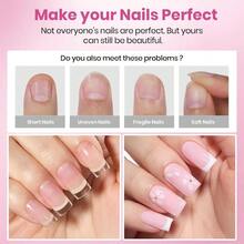 Beetles Gel Nail Tips FlatX Square Coffin Short 320pcs 16 Sizes PreEtched Half Matte Full Cover Soft Acrylic False Nail Tips Easy DIY Pr On Nail Extension Salon For Flat And Natural Nail Beds - 25短方形棺材320個扁平X指甲尖 - 查看 4
