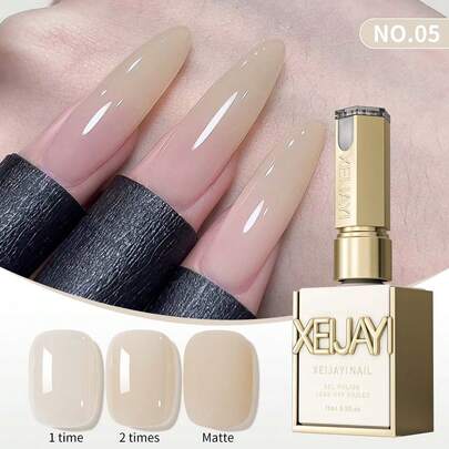 XEIJAYI 1 lọ sơn móng tay dạng gel Ice Skin Nude Series 15ml, gel lâu trôi UV/LED có thể tẩy rửa, quà tặng cho phái nữ, thích hợp sử dụng tại nhà và salon.