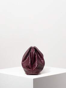 女士大容量手拿包、派对包、晚礼服包、复古包、酒红色钱包、圣诞包、女士礼物、节日派对礼服、婚礼用品、商务休闲装（随机图案） - 中紫紅色 - 查看 6