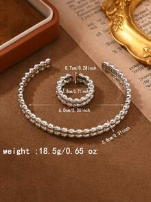 2pcs/Set Middle East Style Ramadan Copper 24K Gold Plated Double-Layer Dotted Round Openwork Women Bangle Rings Set - Yellow Gold - View 10