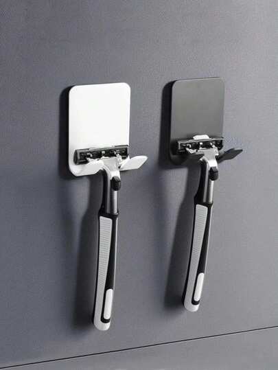 1/2 szt. plastikowych haczyków na maszynkę do golenia, samoprzylepne, bez wiercenia, Stronghold, organizer na ubrania i parasole, powrót do szkoły