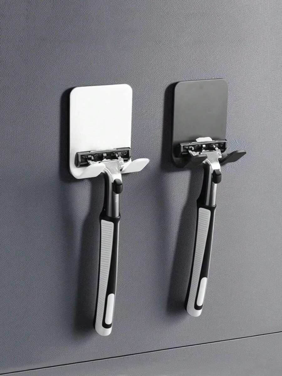 1/2 szt. plastikowych haczyków na maszynkę do golenia, samoprzylepne, bez wiercenia, Stronghold, organizer na ubrania i parasole, powrót do szkoły