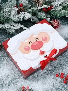 1/6/12 szt. pudełek na prezenty świąteczne ze wstążkami, pudełko na prezenty z motywem Świętego Mikołaja, bałwana, jelenia, piernikowego ludzika, łosia, pudełko na upominki na imprezę świąteczną, dekoracje świąteczne, akcesoria świąteczne, dekoracje świąteczne do domu, dekoracje zimowe, artykuły na imprezę noworoczną, idealne do dekoracji świątecznych, opakowania sezonowe