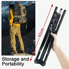 AXNEN 155cm Floor-Standing Tripod Stand Adjustable Length Professional Photography Accessior Stand,1/4 Screw Interface Suitable For Digital Camera,Camcorder,Phone Holder,Fill Light,Living Streaming,Professional Photography,Outdoor Shooting,Indoor Recording - Black and White - View 5