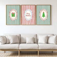 1/3 pezzi Quadri murali natalizi, stampe su tela con motivi festivi rossi e verdi, poster retrò natalizi per decorare soggiorno, camera da letto, ufficio, regalo per lei, decorazioni natalizie senza cornice, decorazioni natalizie, decorazioni per albero di Natale, decorazioni per Natale, Ringraziamento, matrimonio, casa, autunno, compleanno, feste, vacanze, Ognissanti