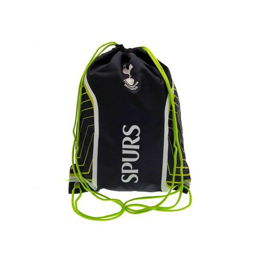 Tottenham Hotspur FC Spurs Flash Drawstring Bag (Navy/Green/White) - 100% Mixed - (BS3236) - Blue - View 1