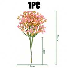 100支粉色满天星仿真花，假粉色满天星，散装仿真粉色满天星，适用于家居装饰、桌面装饰、DIY插花、婚礼及派对装饰、室内外花园装饰、圣诞家居装饰 - 粉色 - 查看 14